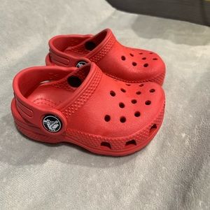 Red baby Crocs